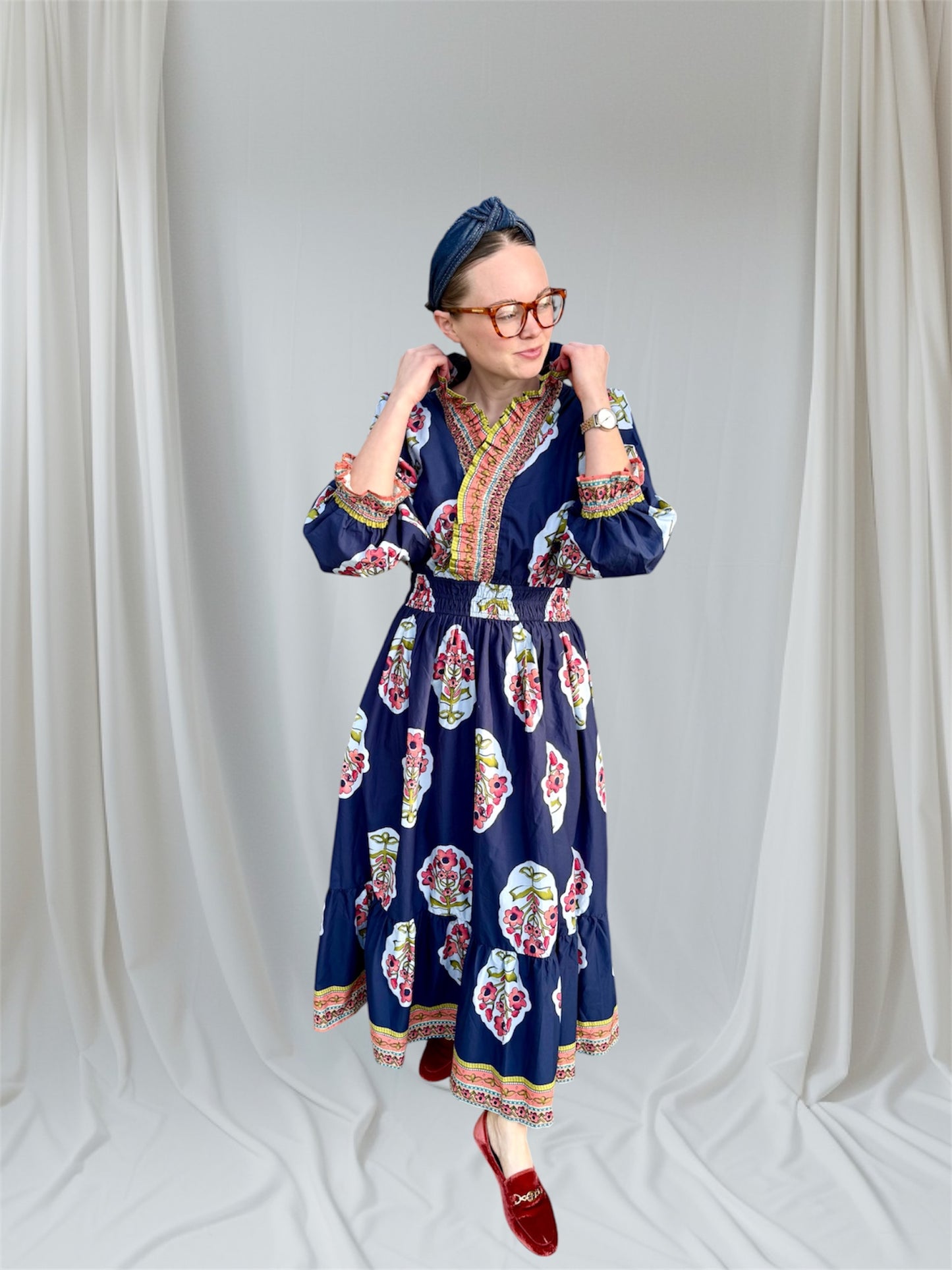 Adalia Ruffle Midi Dress