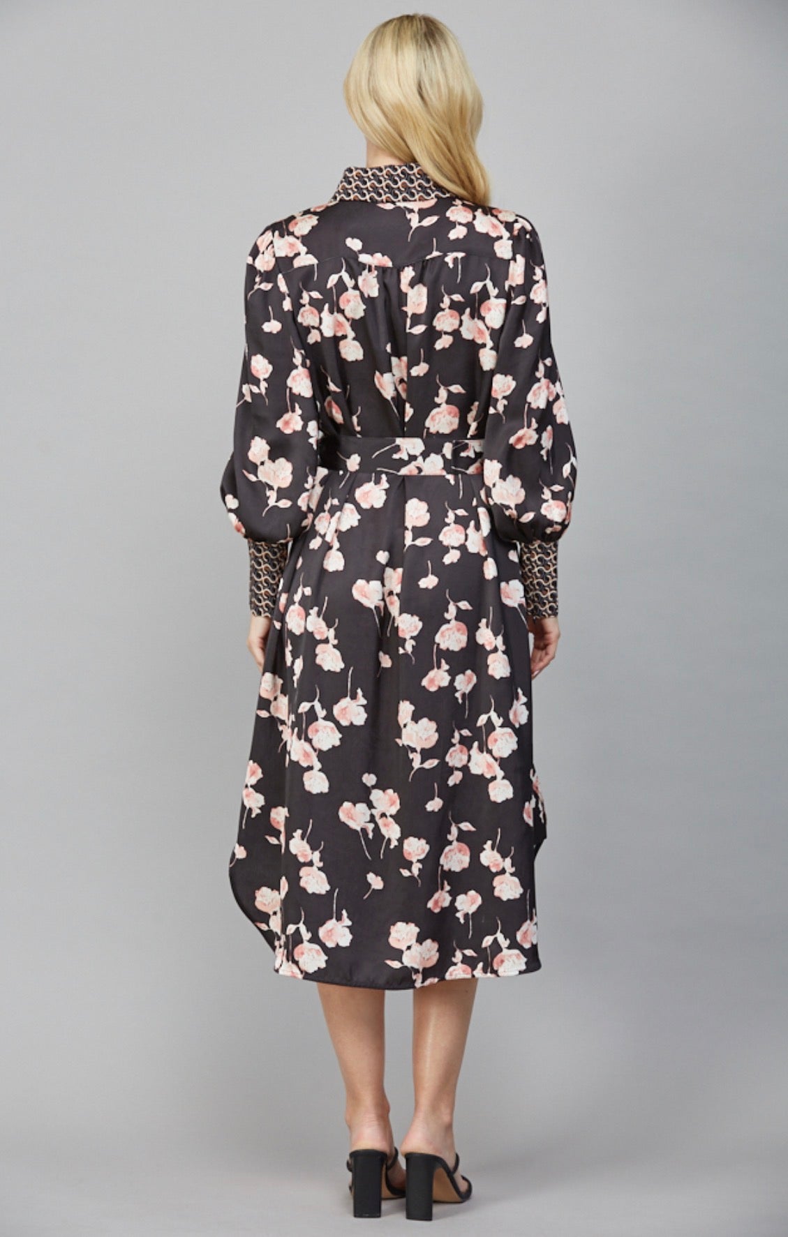 Midnight Peonies Dress