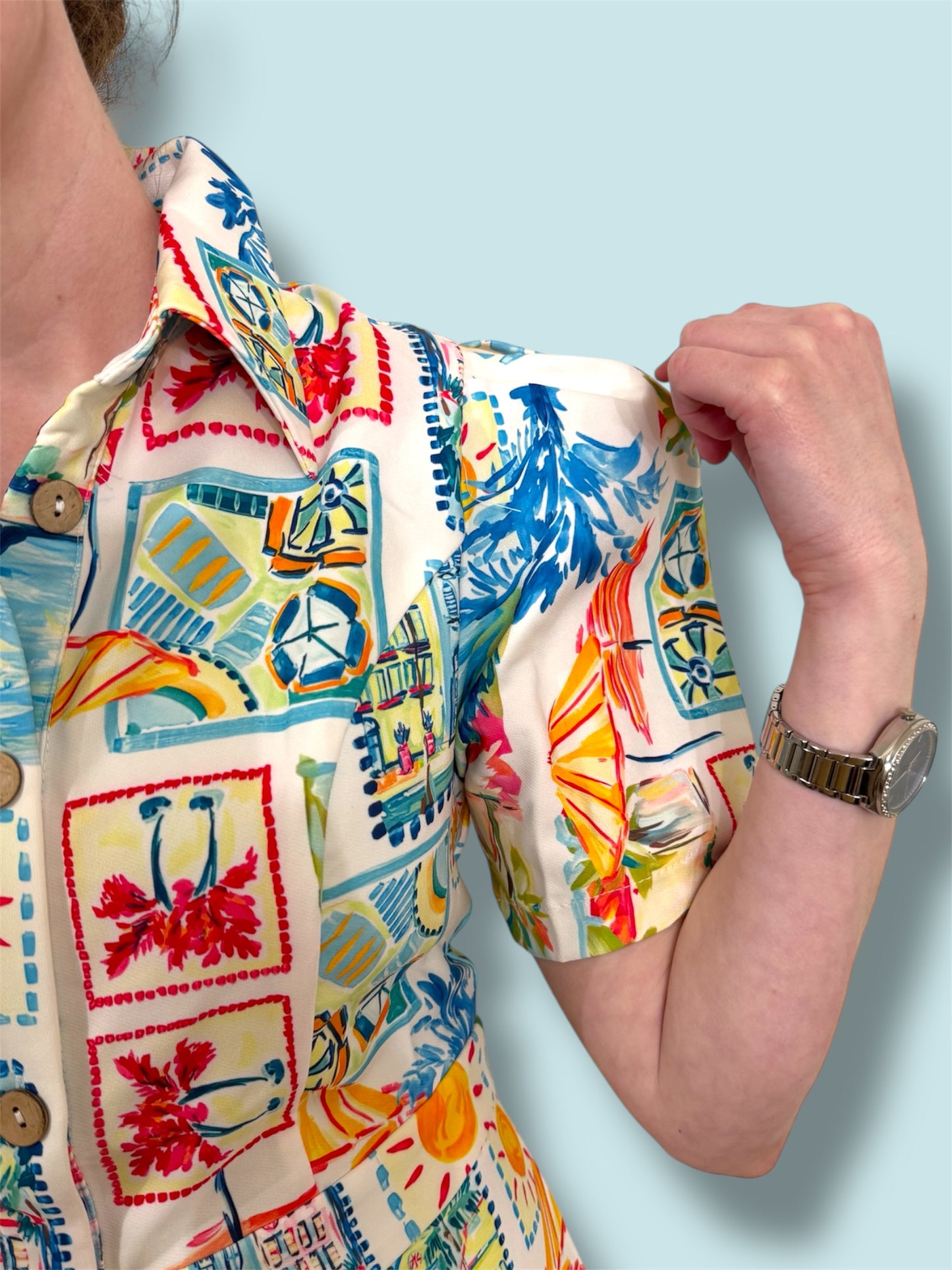 Tropical Cityscapes Dress