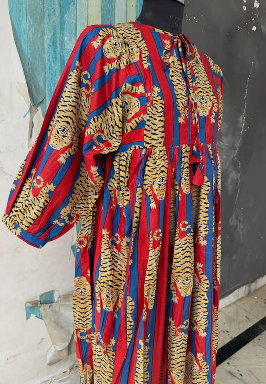 Tigers & Stripes Midi Dress