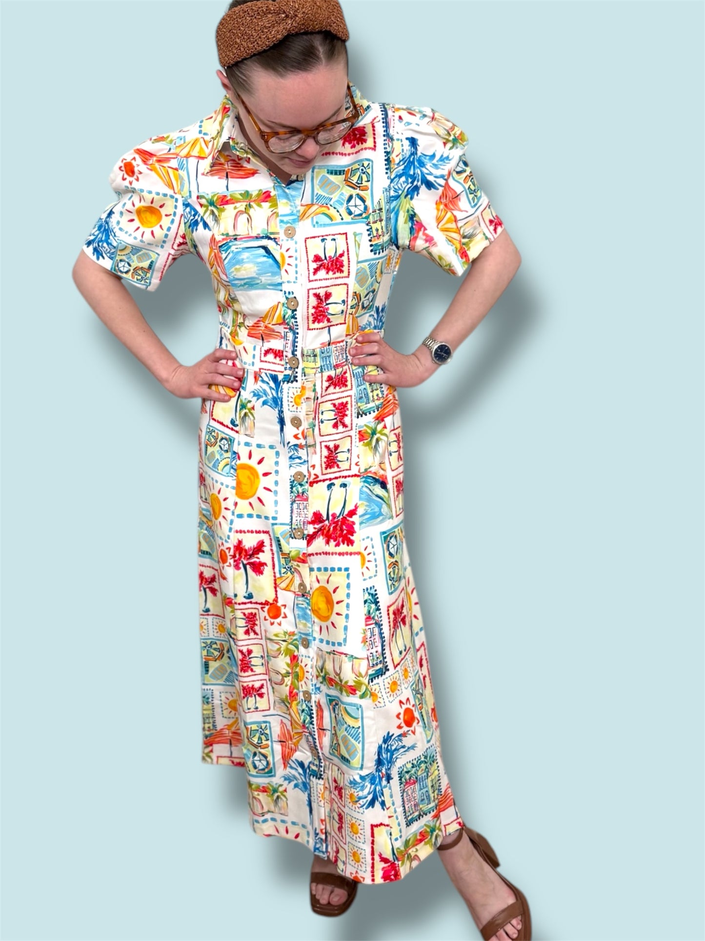 Tropical Cityscapes Dress