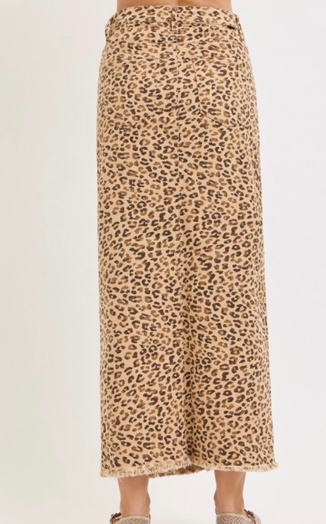 Jungle Cruise Leopard Denim Skirt