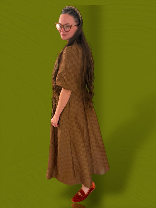 Speck Textured Midi Dress