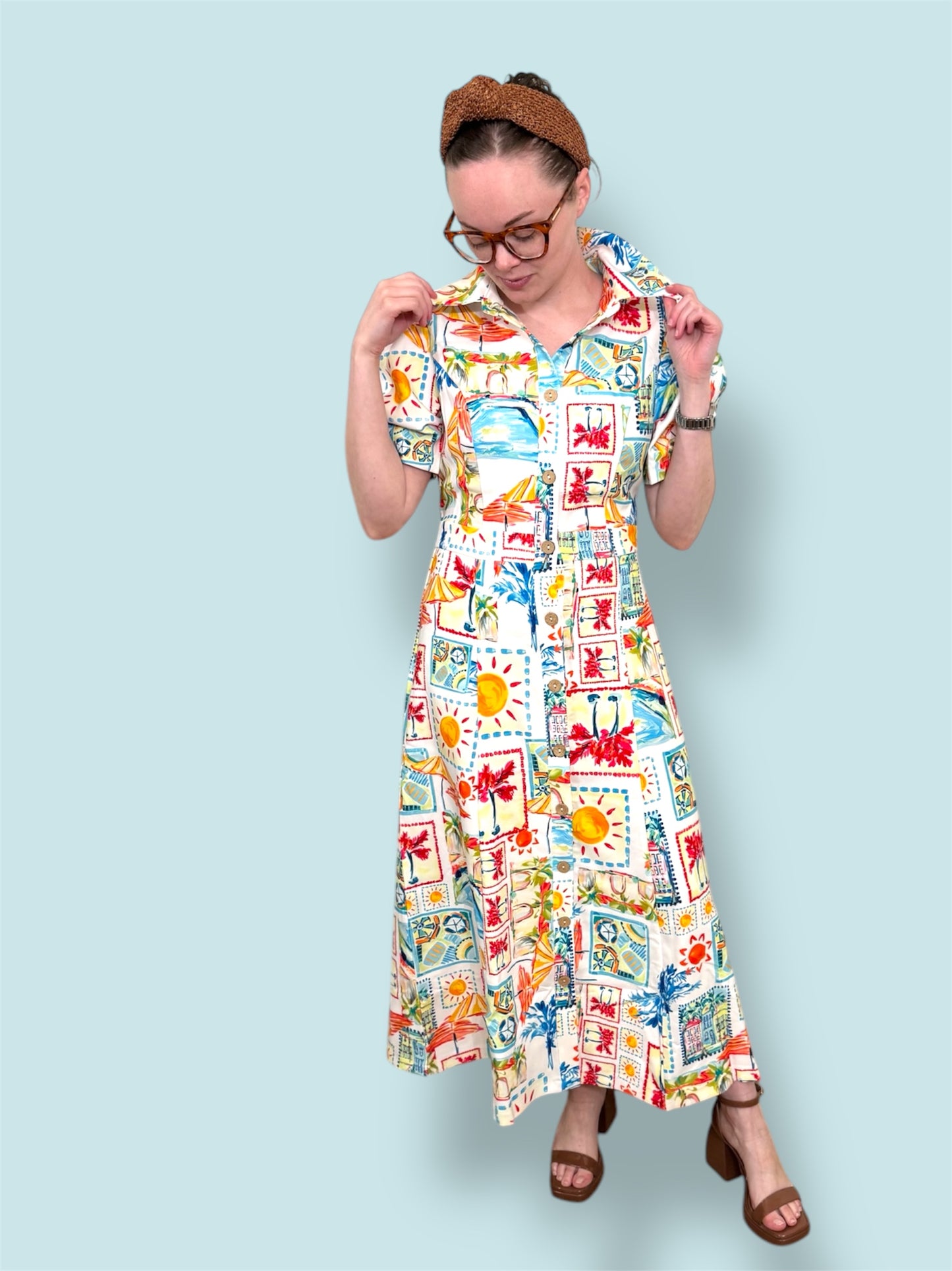 Tropical Cityscapes Dress