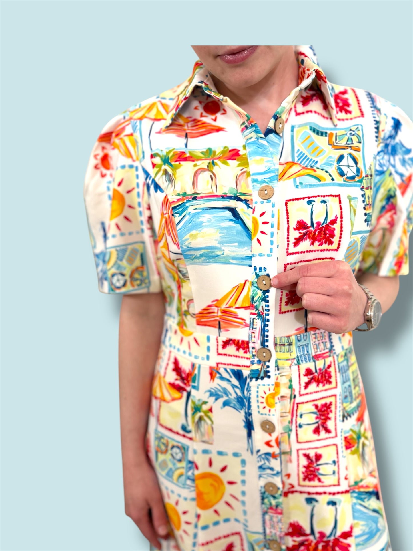 Tropical Cityscapes Dress