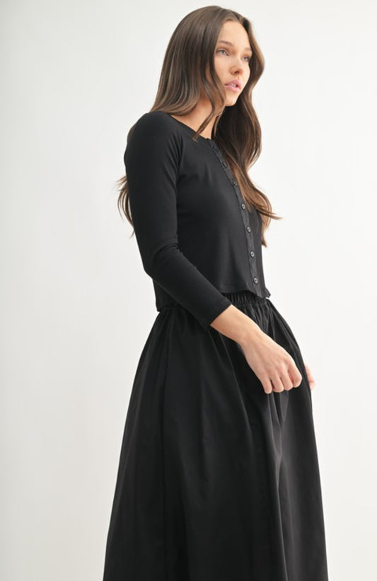 Ashton Cardigan Set in Black