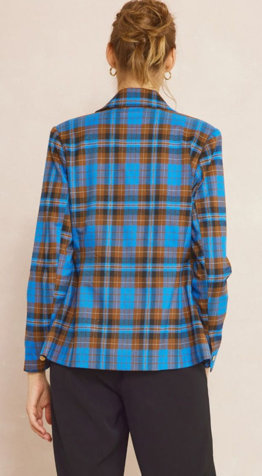 Val Plaid Blazer