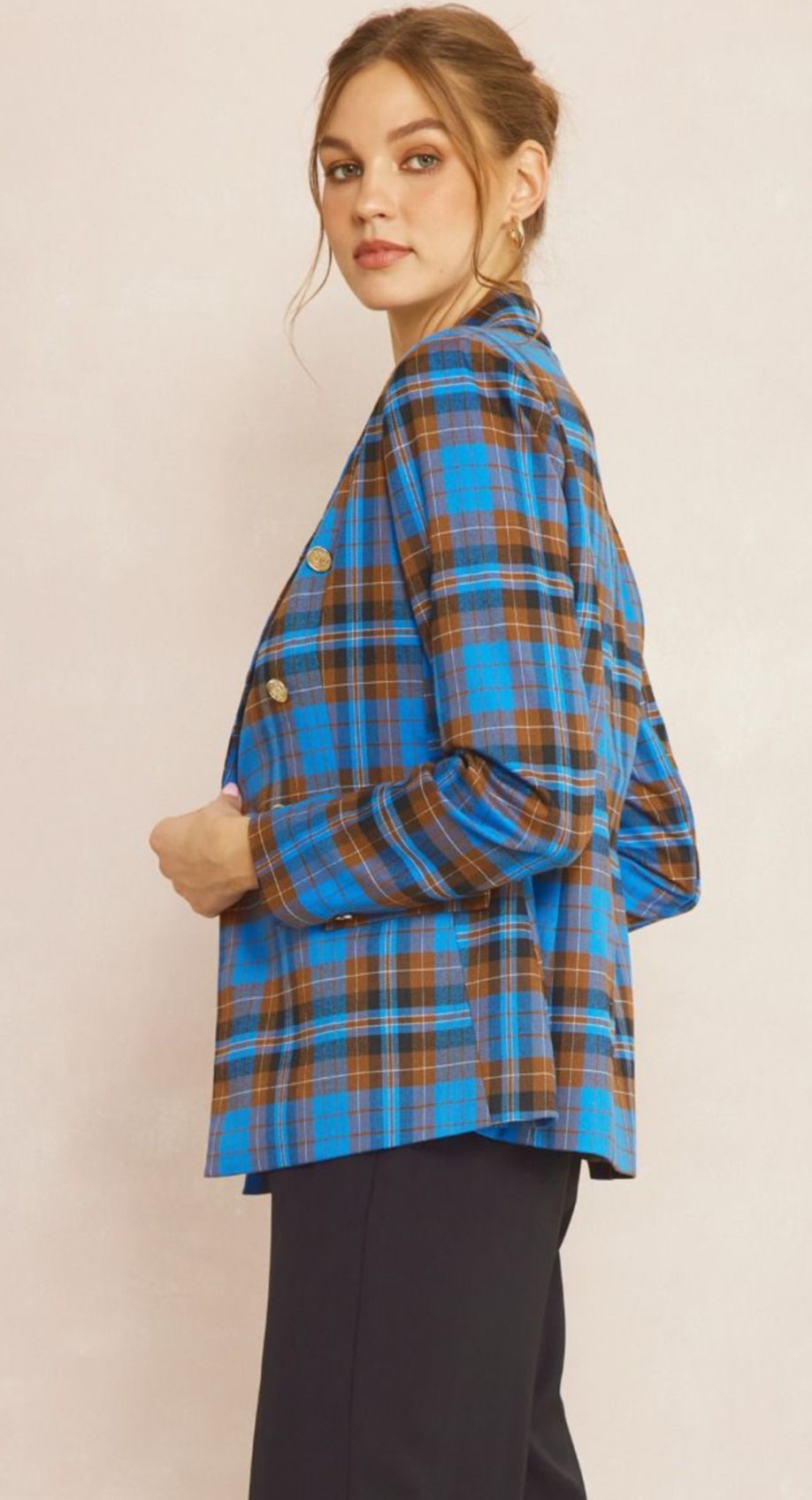 Val Plaid Blazer