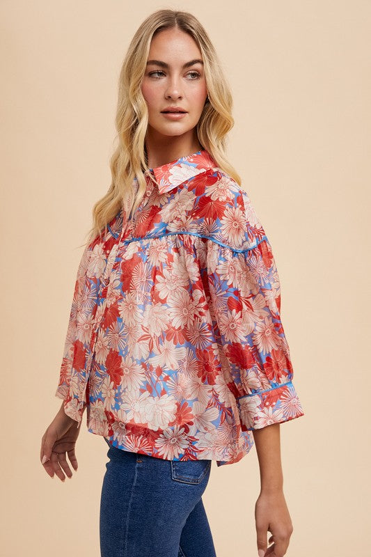 Patriotic Flora Top