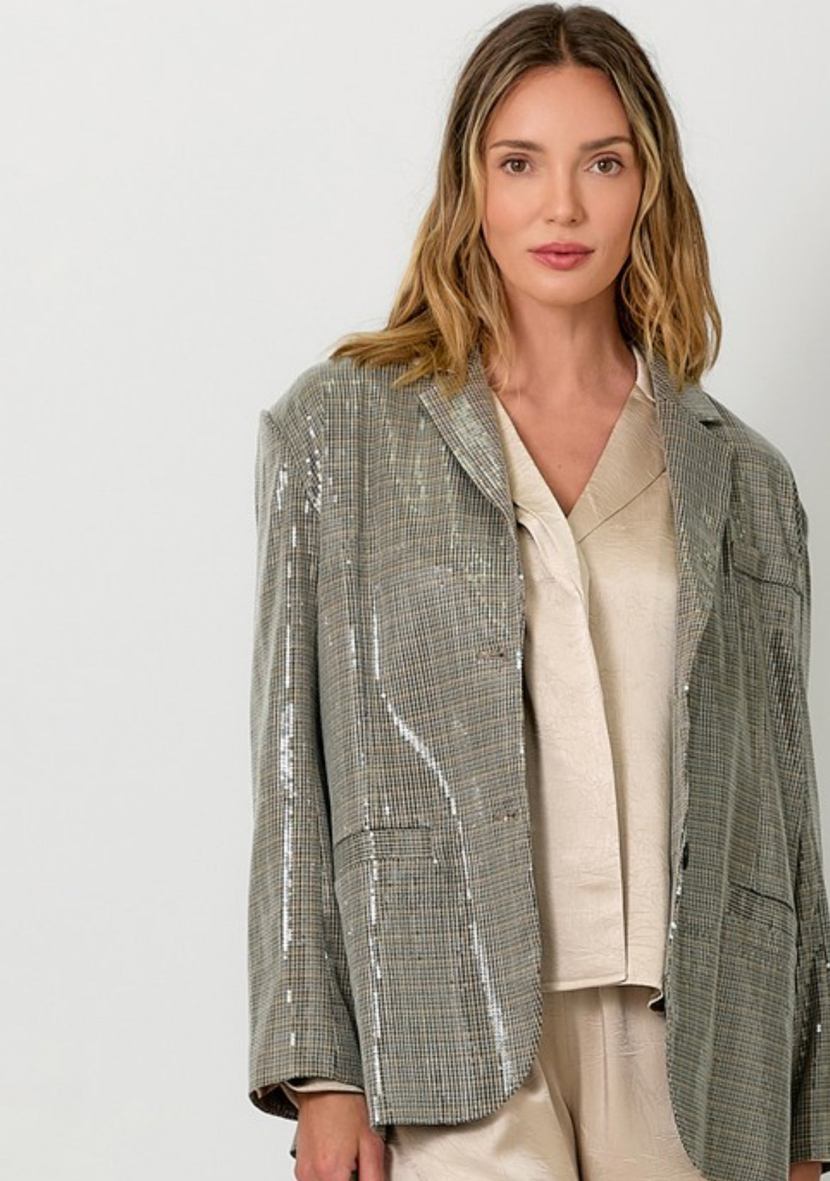 Hadley Sequin Oversized Blazer