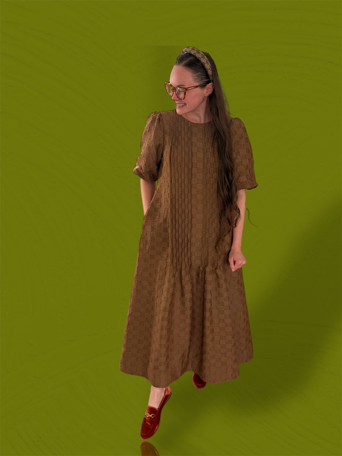 Speck Textured Midi Dress