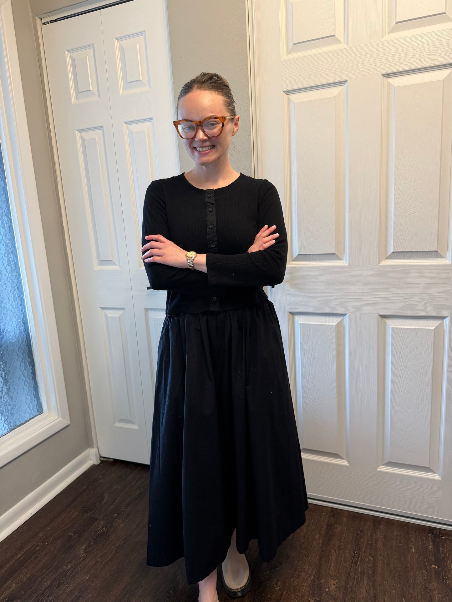 Ashton Cardigan Set in Black