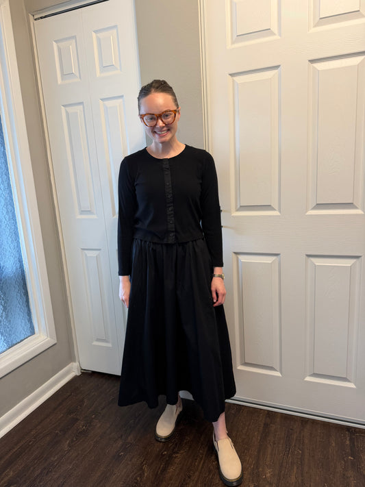 Ashton Cardigan Set in Black