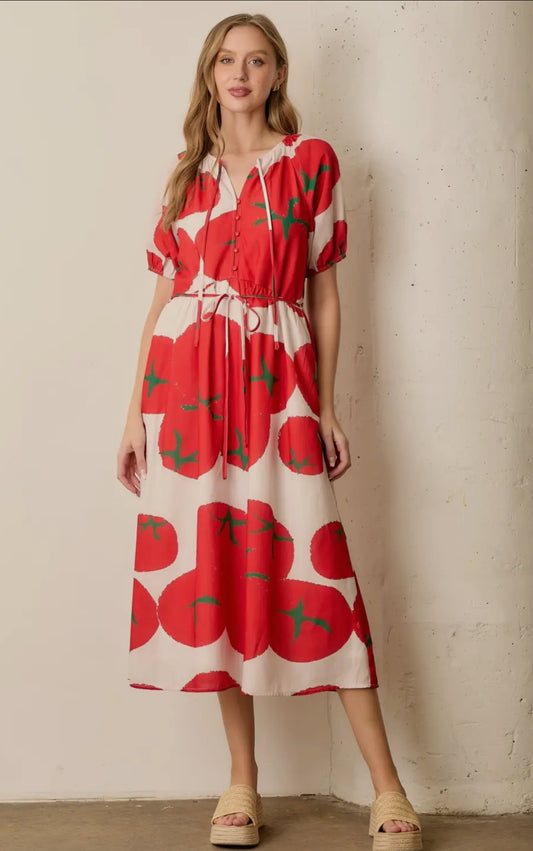 Tomato Print Dress