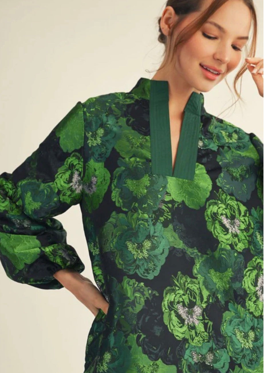 Uptown at Night Dress in Grove Pine