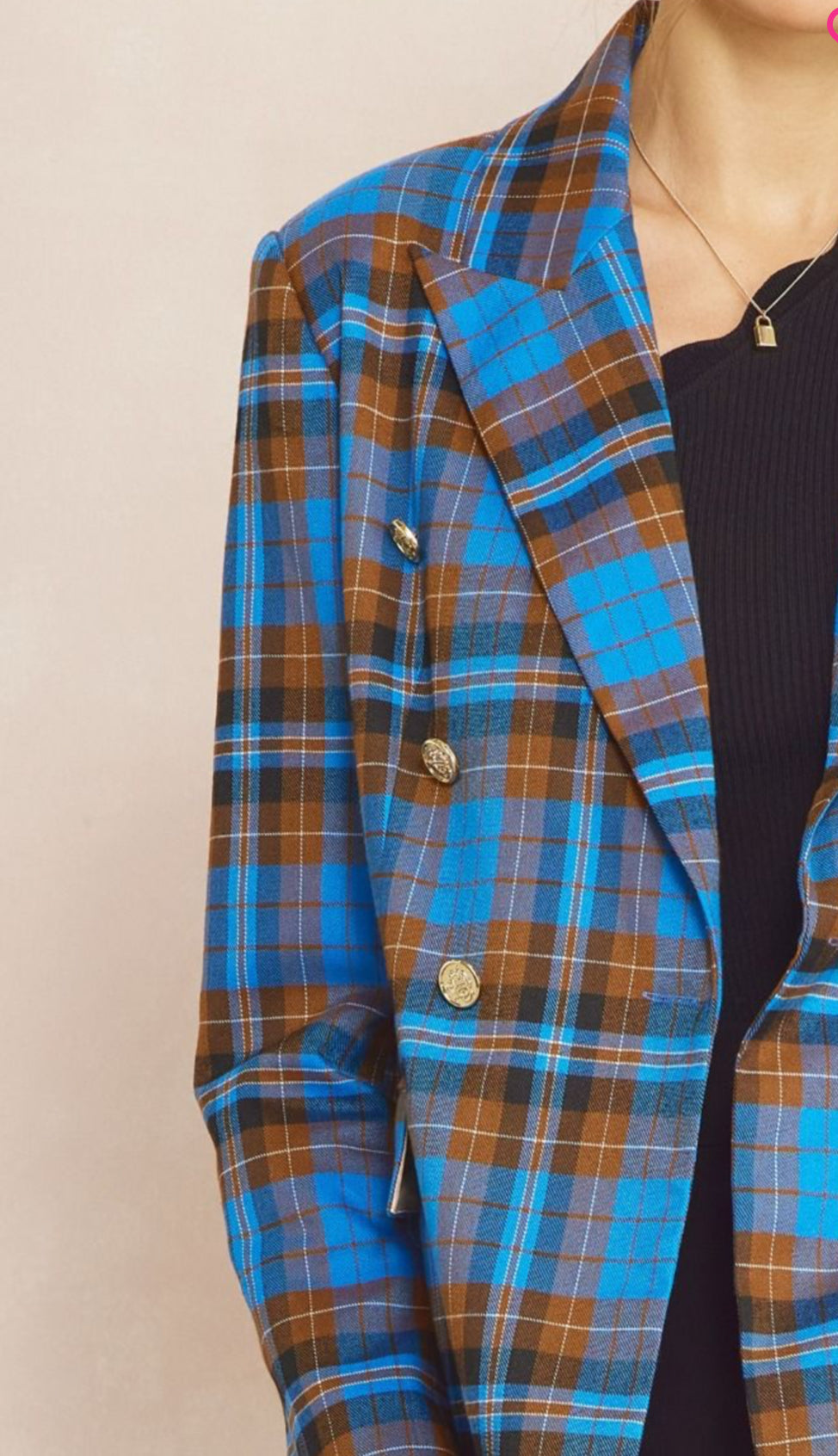 Val Plaid Blazer