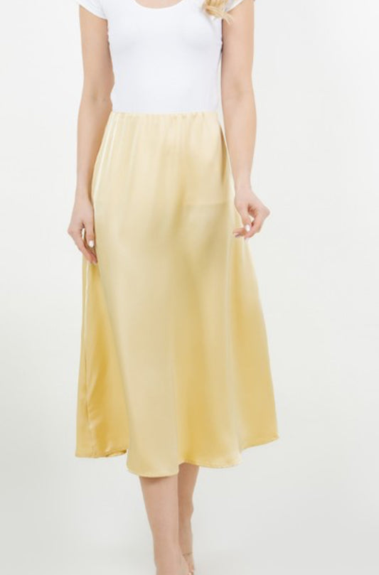Banana Yellow Slip Skirt