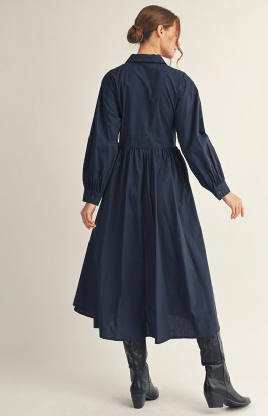 Strictly Business Navy Dress