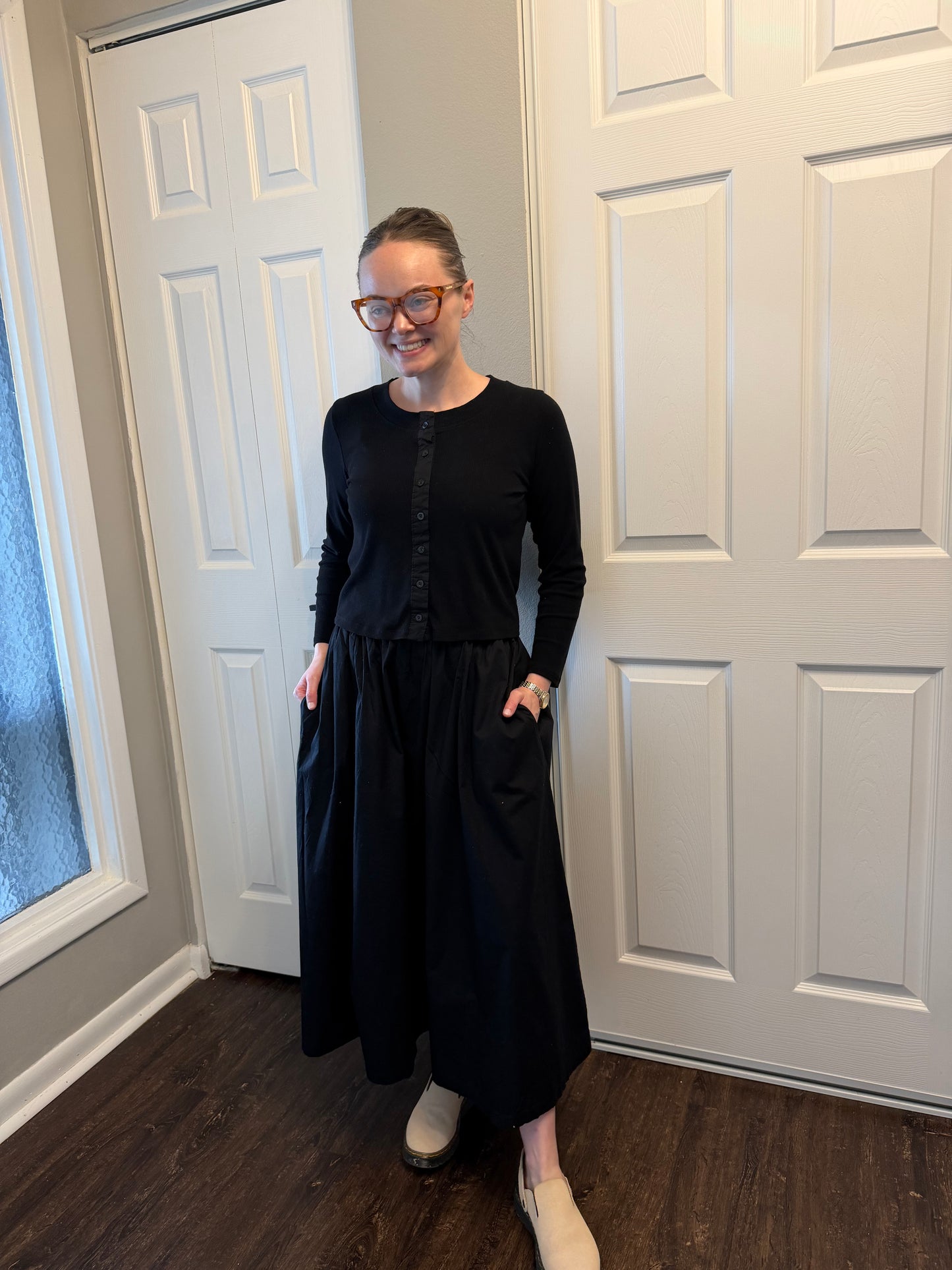 Ashton Cardigan Set in Black