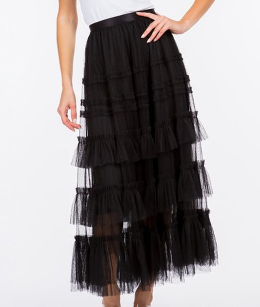 Harmony Black Tulle Skirt