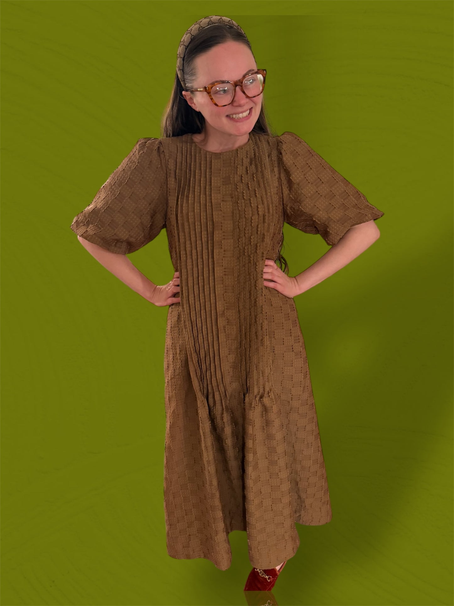 Speck Textured Midi Dress