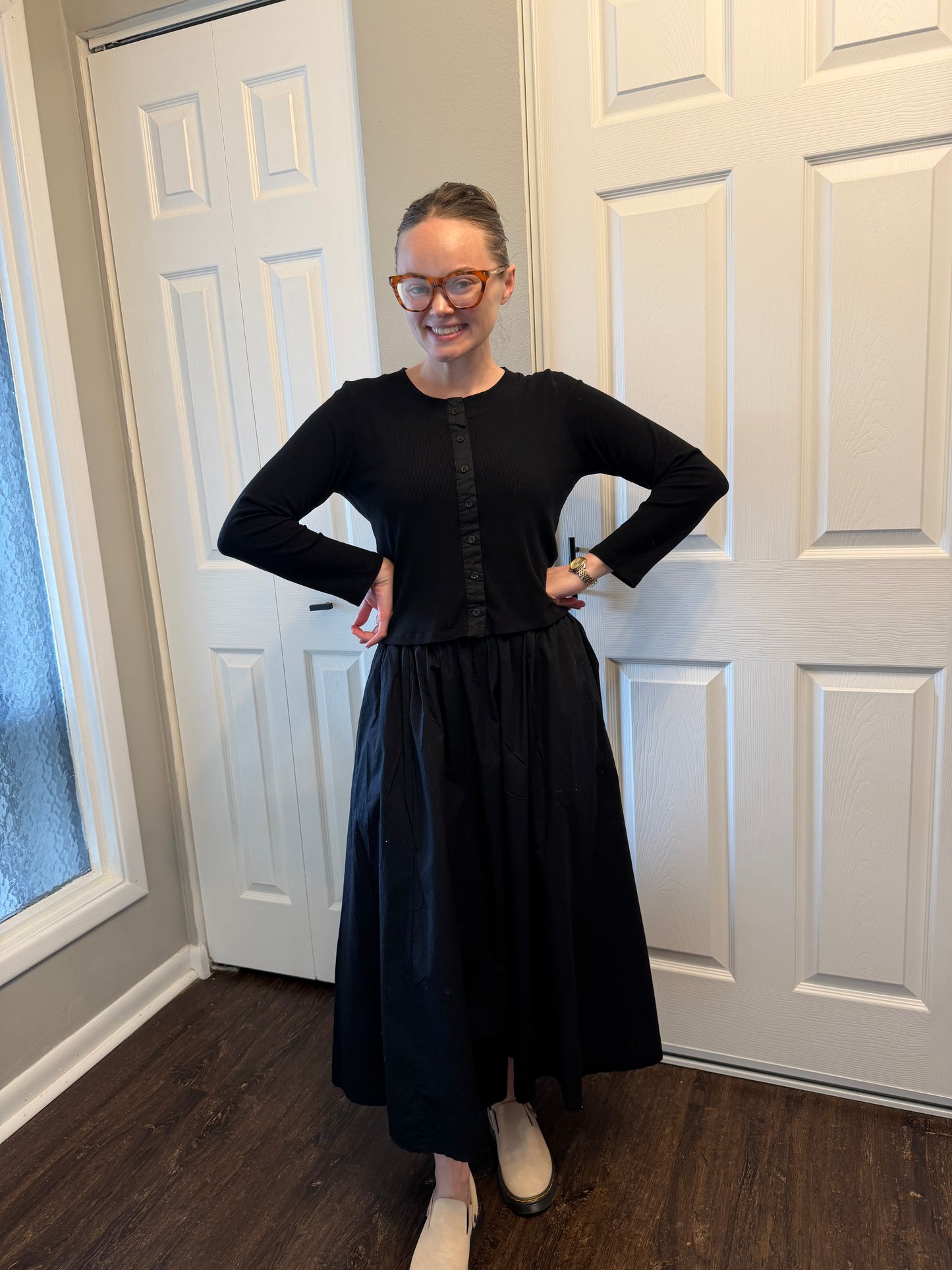 Ashton Cardigan Set in Black
