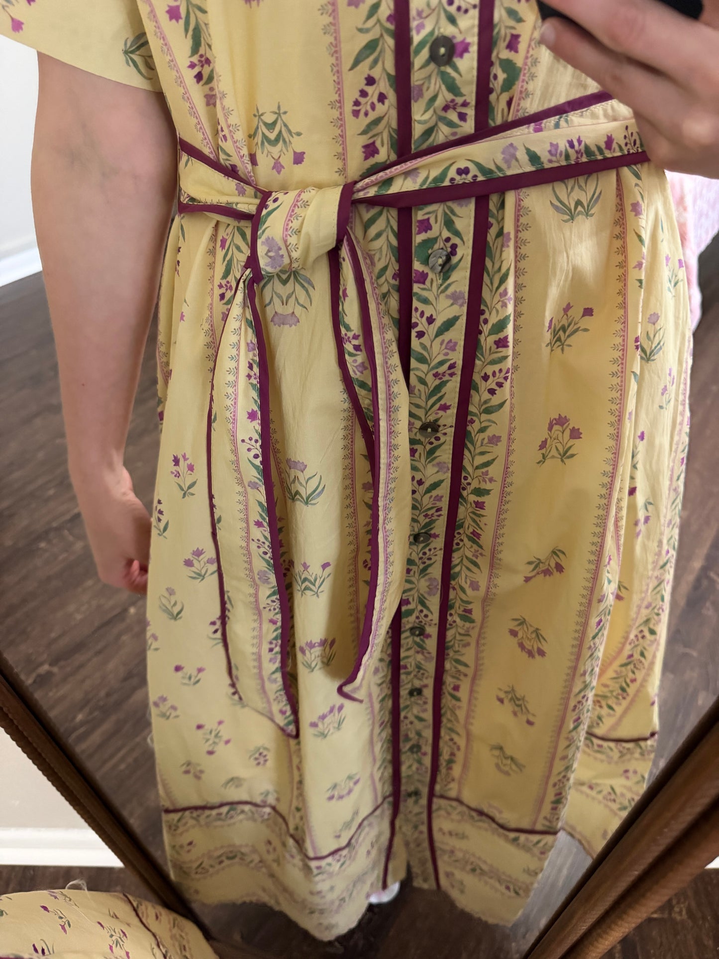 In Full Bloom Ecru Midi Dress