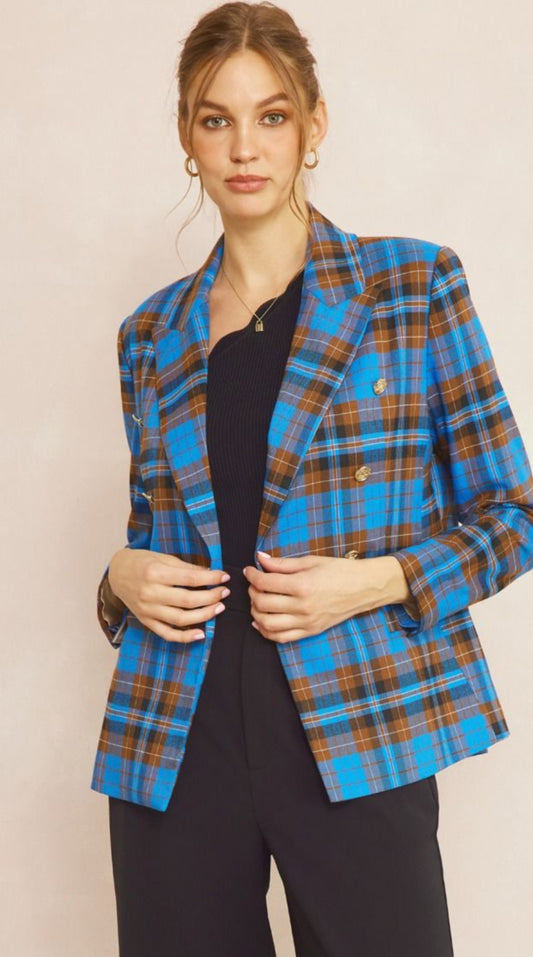Val Plaid Blazer