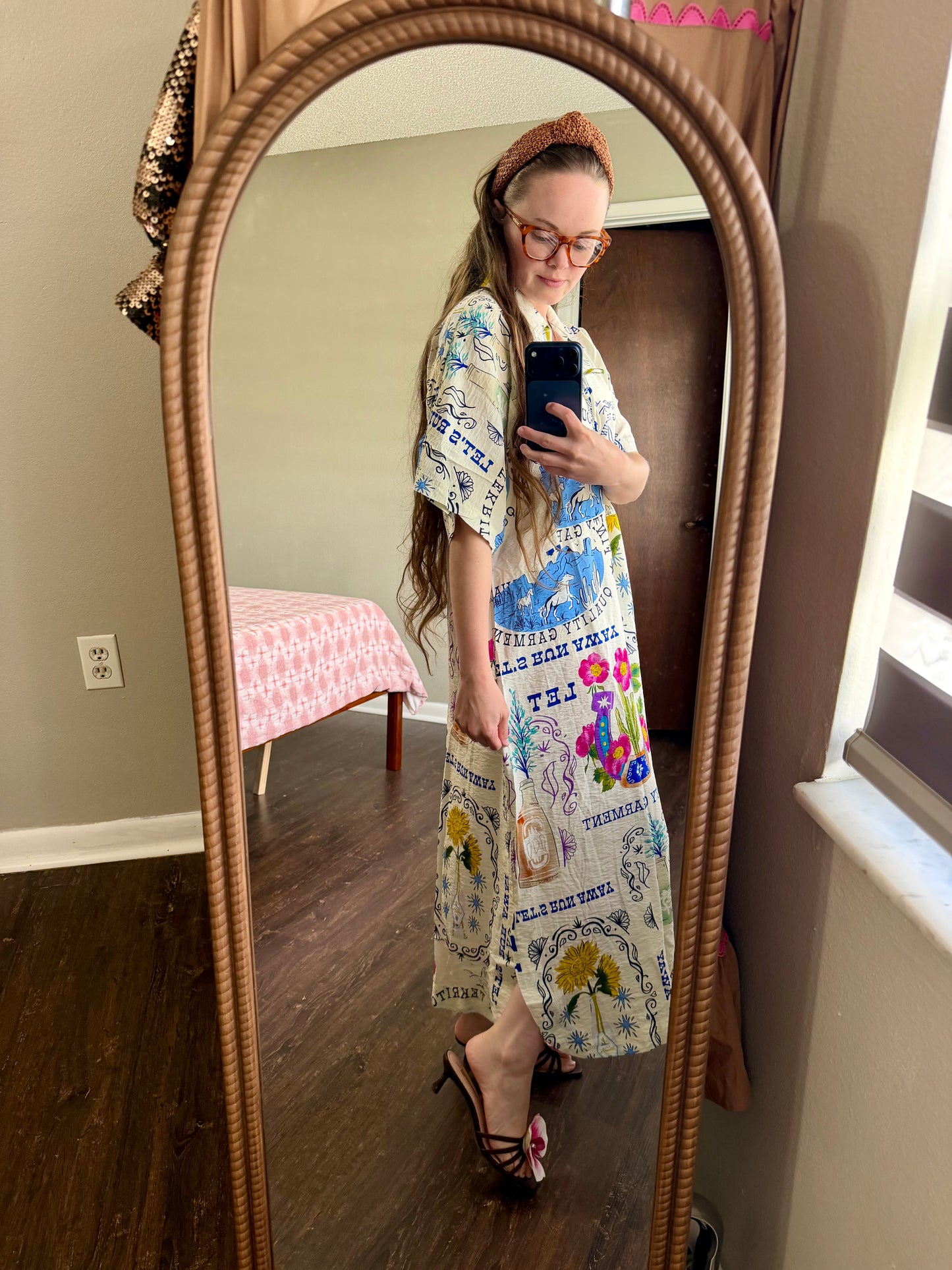 Let’s Run Away Western Midi Dress