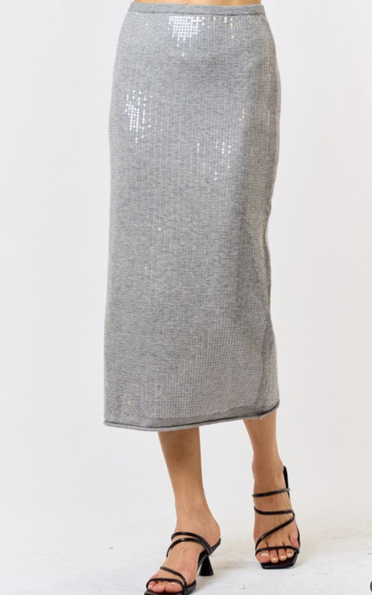 Sweater Sequin Skirt