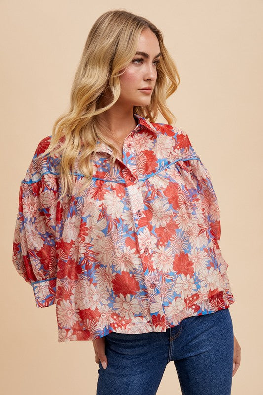 Patriotic Flora Top